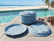 Stackable Poolside Plate & Lid Hybrid - 10.5" Diameter - Sky Blue (8 pack)