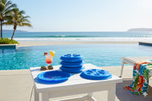 Stackable Poolside Plate & Lid Hybrid - Blue (8 pack)