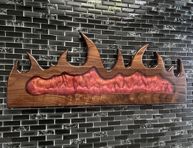 Fire/Red Epoxy River Live Edge 9.25