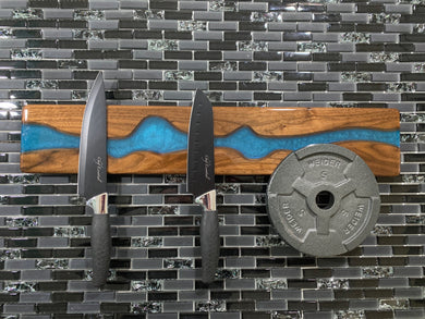 Epoxy River Live-Edge Magnetic Knife Rack - World's Strongest